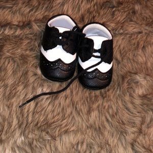 Black and white Tuxedo shoes